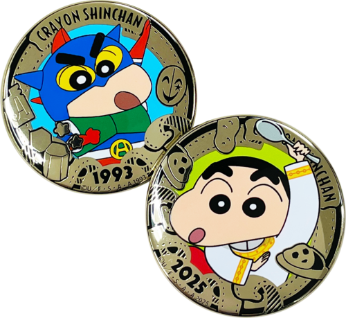クレヨンしんちゃん 24金メッキ缶バッジ（ランダム32種） | クレヨン